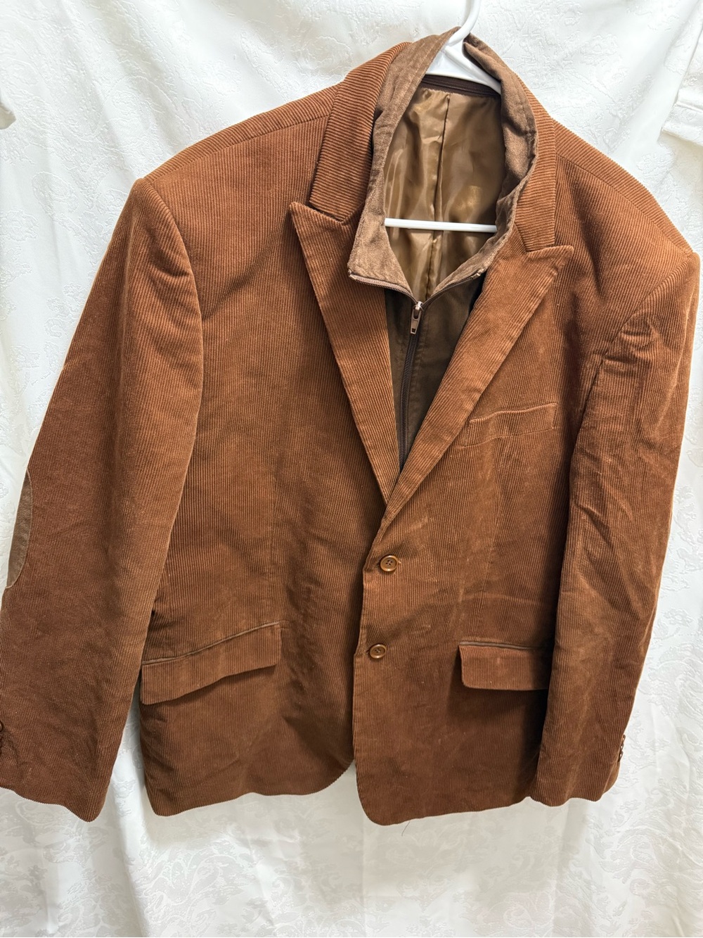Men's Corduroy Sport Coat Blazer in Rich Brown